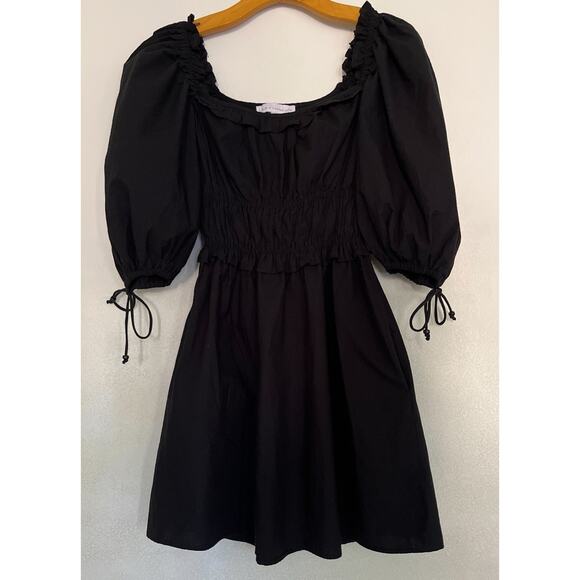 House of Harlow Dresses & Skirts - House Of Harlow 1960 Dress XS Black Mini Puff Sleeves Whimsigoth Flare Romantic